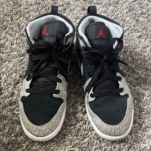 Nike Kids Black and Gray High-Top Sneakers